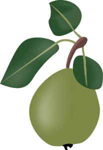 openclipart圖庫：Stew pear with leafs