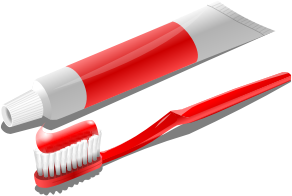 openclipart圖庫：Toothbrush And Toothpaste