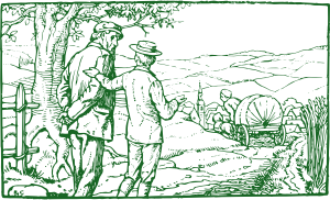 openclipart圖庫：A walk with grandfather