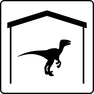 openclipart圖庫：Hotel Icon Has Dinosaur In Room
