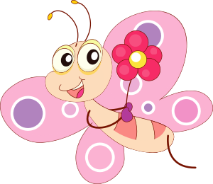 openclipart圖庫：Cartoon Butterfly Art