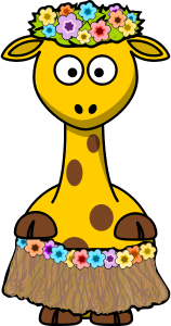 openclipart圖庫：Giraffe Hawaii