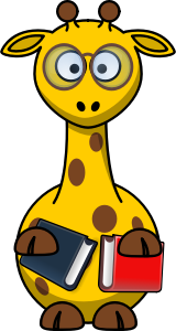 openclipart圖庫：Giraffe Bookworm