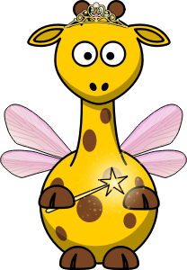 openclipart圖庫：Giraffe Fairy