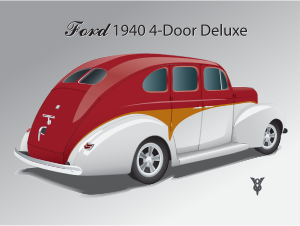 openclipart圖庫：1940 Ford 4-door Sedan