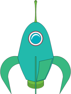 openclipart圖庫：Futuristic Rocket