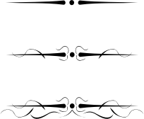 openclipart圖庫：3 Underline Flourishes
