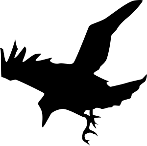openclipart圖庫：Raven silhouette
