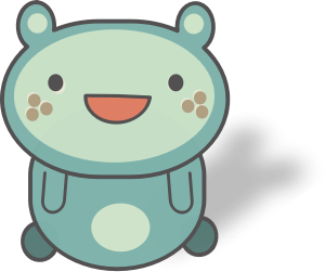 openclipart圖庫：Cute round-eared creature