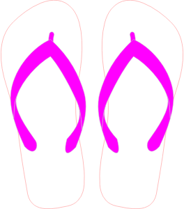 openclipart圖庫：Flipflops with Pink Strap
