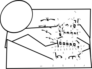 openclipart圖庫：connect-the-dots Castle