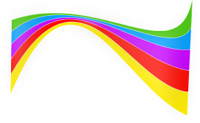 openclipart圖庫：Shiny rainbow ribbon