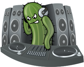 openclipart圖庫：DJ Cactus