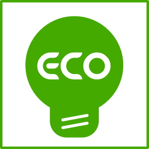 openclipart圖庫：eco light bulb green  icon