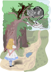 openclipart圖庫：Alice and the Cheshire Cat