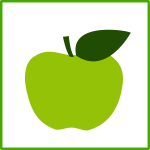 openclipart圖庫：eco green apple, icon