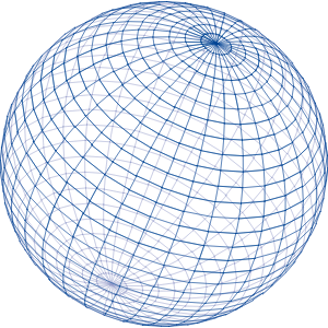 openclipart圖庫：Blue grid sphere