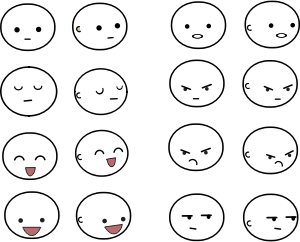 openclipart圖庫：Mix and match facial expressions