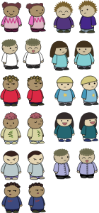 openclipart圖庫：Mix and match comic characters