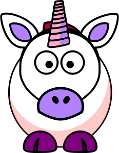 openclipart圖庫：cartoon unicorn