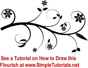 openclipart圖庫：Flourish, Floral Flourish