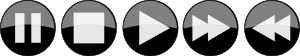 openclipart圖庫：Glossy media player buttons - Inverted