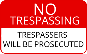 openclipart圖庫：No Trespassing Sign