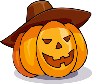 openclipart圖庫：Pumpkin in a hat
