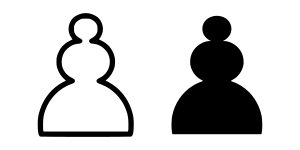 openclipart圖庫：Chess tile - Pawn