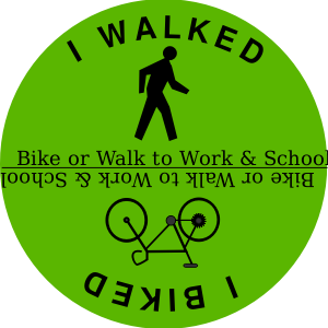 openclipart圖庫：Bike or Walk to Work & School Day