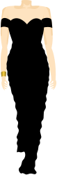 openclipart圖庫：3C, Black Dress, Body