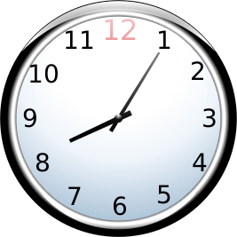 openclipart圖庫：clock with numbers