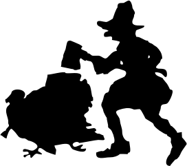 openclipart圖庫：turkey hunt silhouette