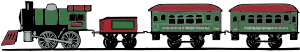openclipart圖庫：color toy train set