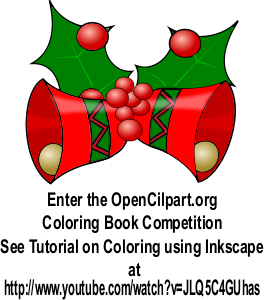 openclipart圖庫：Christmas Bells - Coloring Book Page