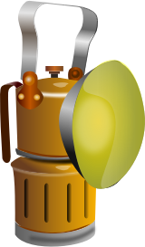 openclipart圖庫：Miner lamp, LÃ¡mpara de minero