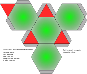 openclipart圖庫：truncated tetrahedron ornament