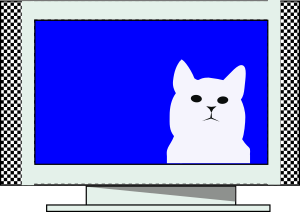 openclipart圖庫：TV cat