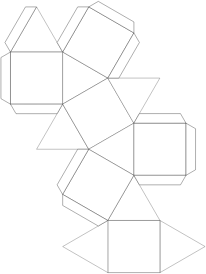 openclipart圖庫：Cubocdehedron for Coloring (Ornament)