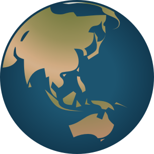 openclipart圖庫：Simple Globe facing Asia and Australia
