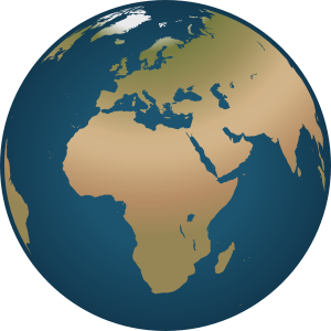 openclipart圖庫：Globe facing Europe and Africa