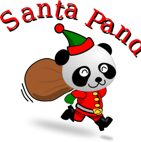 openclipart圖庫：Santa Panda