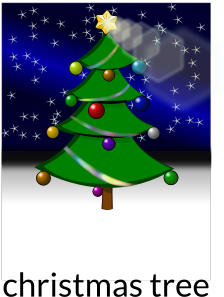 openclipart圖庫：Christmas tree recolored