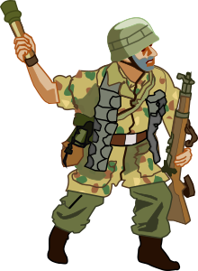 openclipart圖庫：German Fallschirmjager of WW2