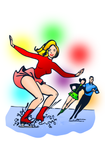 openclipart圖庫：Colored: Ice Skating