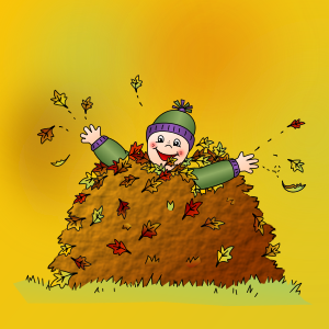 openclipart圖庫：Colored: Leaf pile
