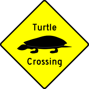 openclipart圖庫：Caution - Turtle Crossing