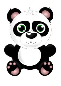 openclipart圖庫：Baby panda