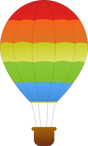 openclipart圖庫：Horizontal Striped Hot Air Balloons