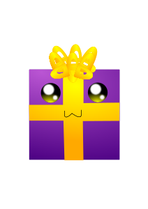 openclipart圖庫：Cartoon gift box 1